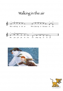 Bladmuziek/sheet music - Walking in the air (snowman)